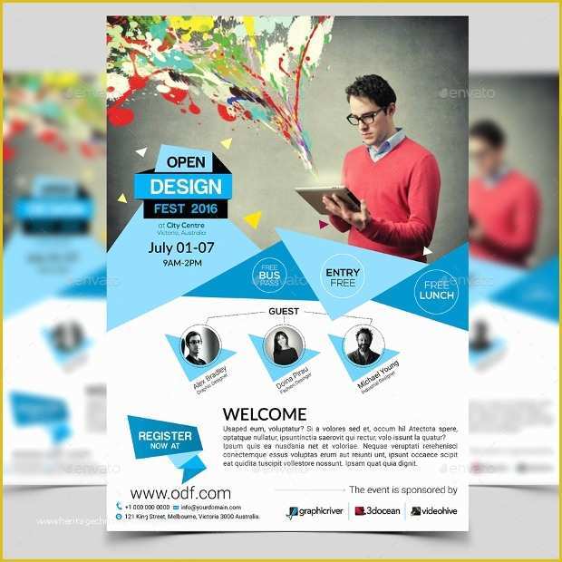 Conference Brochure Template Free Of 32 Conference Flyer Designs Psd Download