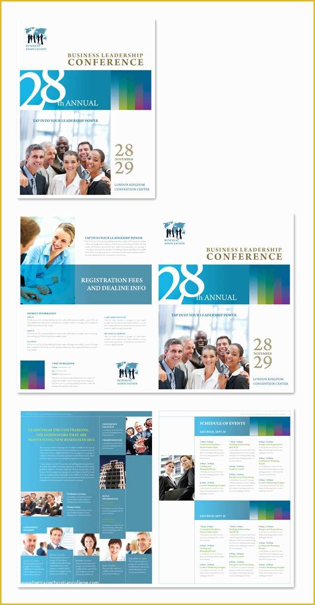 Conference Brochure Template Free Of Business Leadership Conference Brochure Template