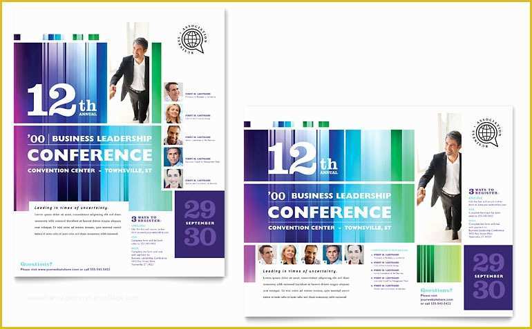 Conference Brochure Template Free Of Business Leadership Conference Poster Template Word