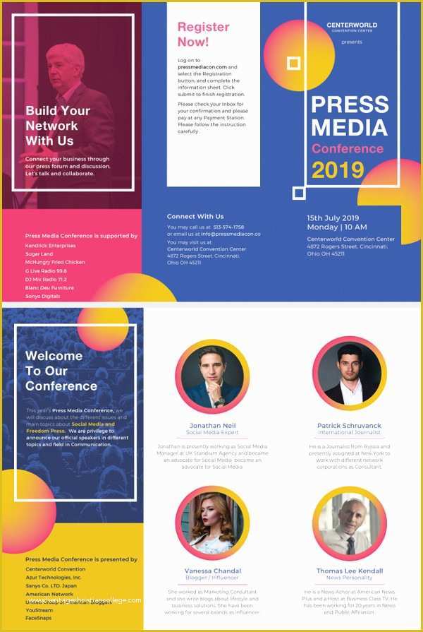 Conference Brochure Template Free Of Microsoft Brochure Template 49 Free Word Pdf Ppt