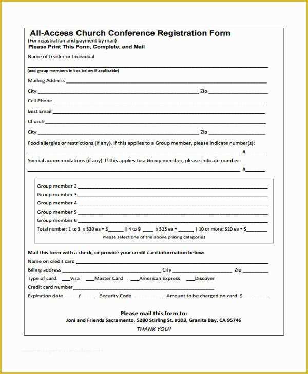 Conference Registration form Template Free Download Of 23 Conference Registration form Templates