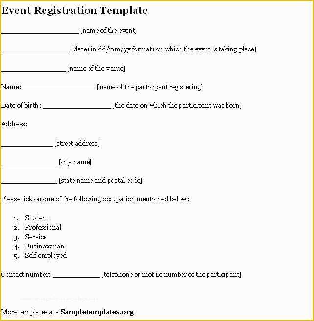 Conference Registration form Template Free Download Of event Registration form Pdf Full Version Free software