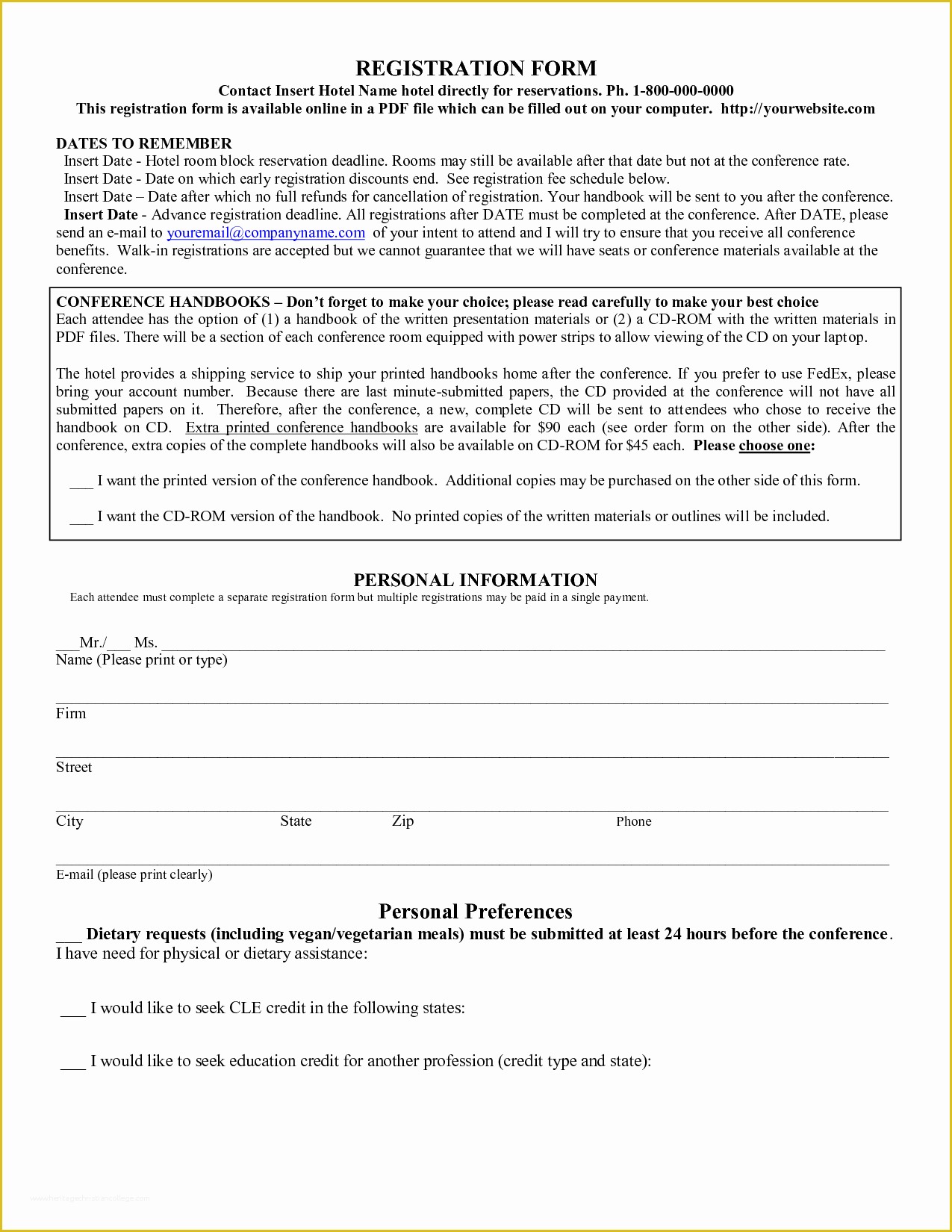  Conference Registration Form Template Free Download Of Event 