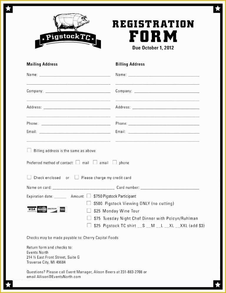 Conference Registration Form Template Free Download Of Church Event 