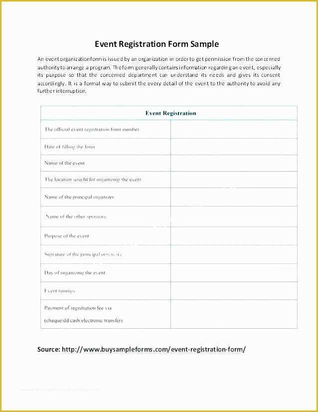 Conference Registration form Template Free Download Of Sample Vendor Application Template Free Download event