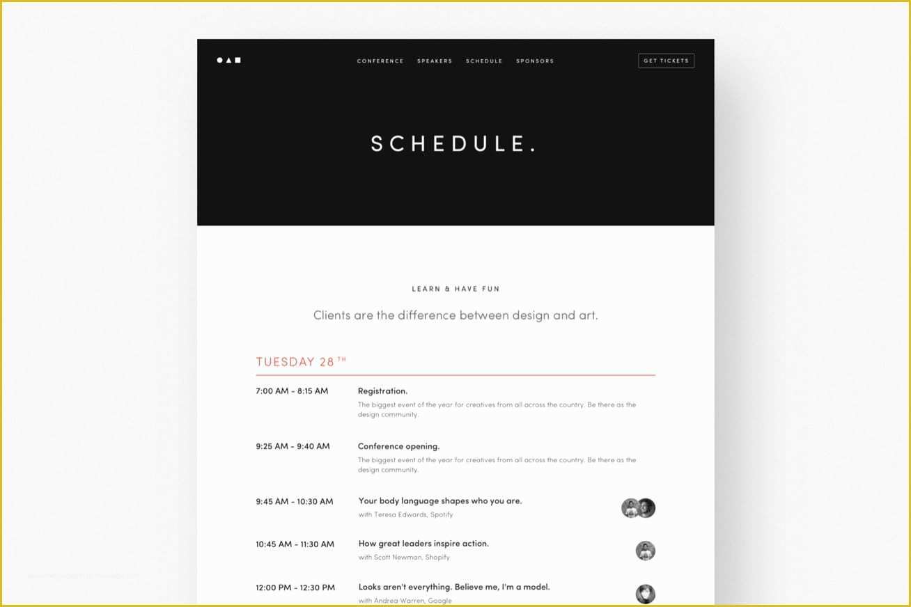 Conference Website Template Free Of Conference & event HTML Responsive Website Template