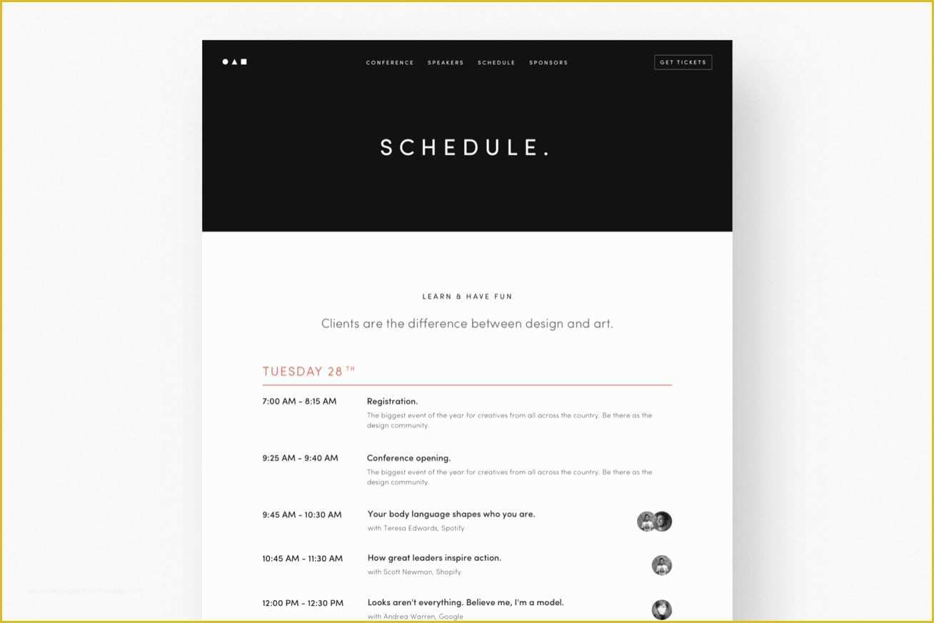 Conference Website Template Free Of Conference &amp; event HTML Responsive Website Template