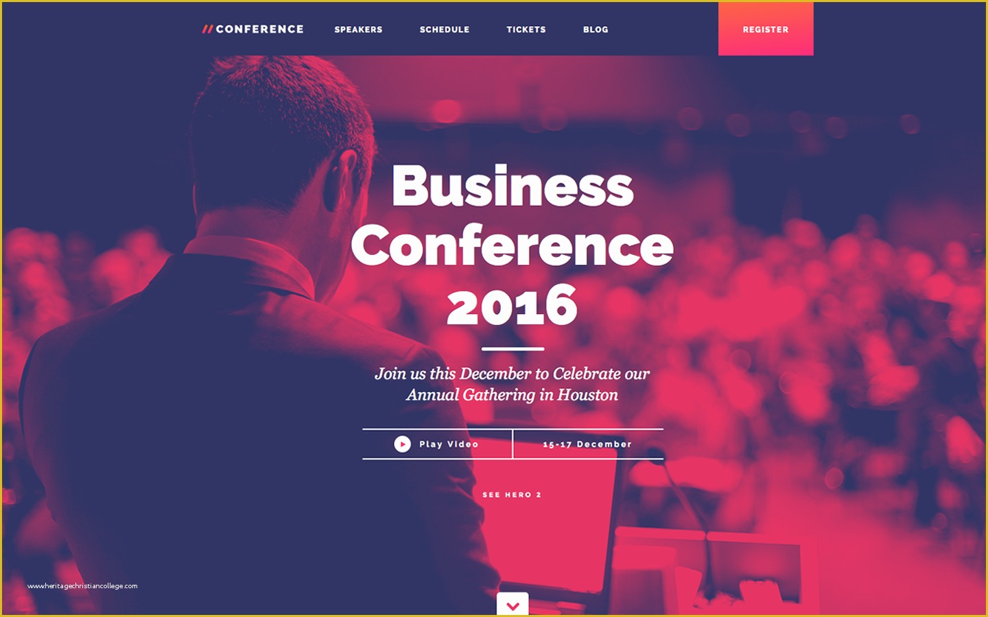 Conference Website Template Free Of Conference event HTML5 Responsive Website Template