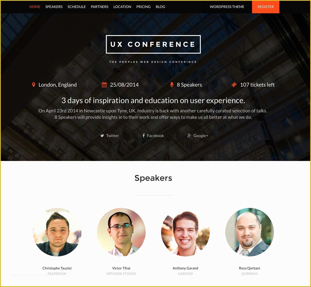Conference Website Template Free Of Conference HTML Template Wplook themes