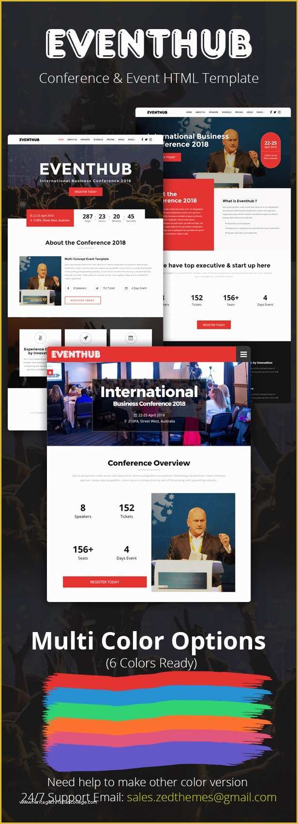 Conference Website Template Free Of event Hub Conference & event HTML Template by