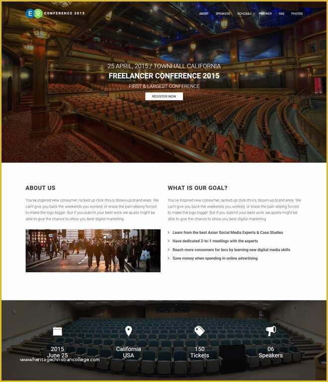 Conference Website Template Free Of Free event Bootstrap Template List Of Best Quality HTML5