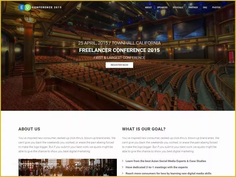 46 Conference Website Template Free