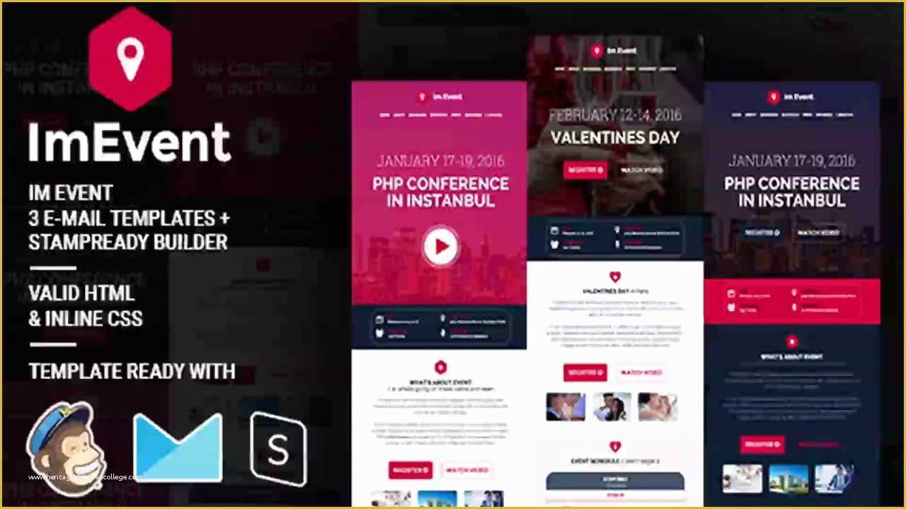 Conference Website Template Free Of Imevent event Conference Email Template