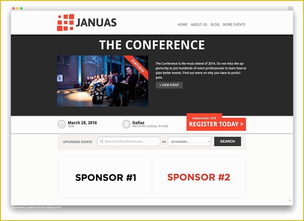 Conference Website Template Free Of Janus Conference Template You Pick We Build Powered by