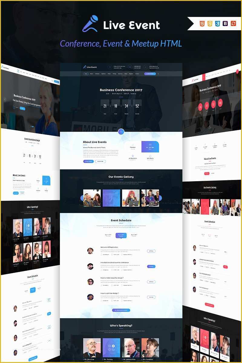 Conference Website Template Free Of Live event Conference event & Meetup HTML Template