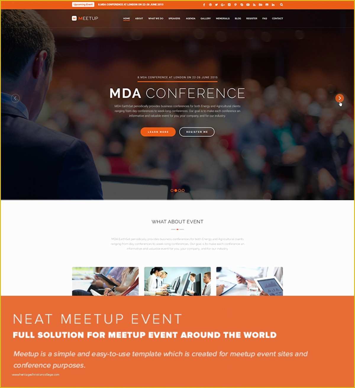 Conference Website Template Free Of Meetup
