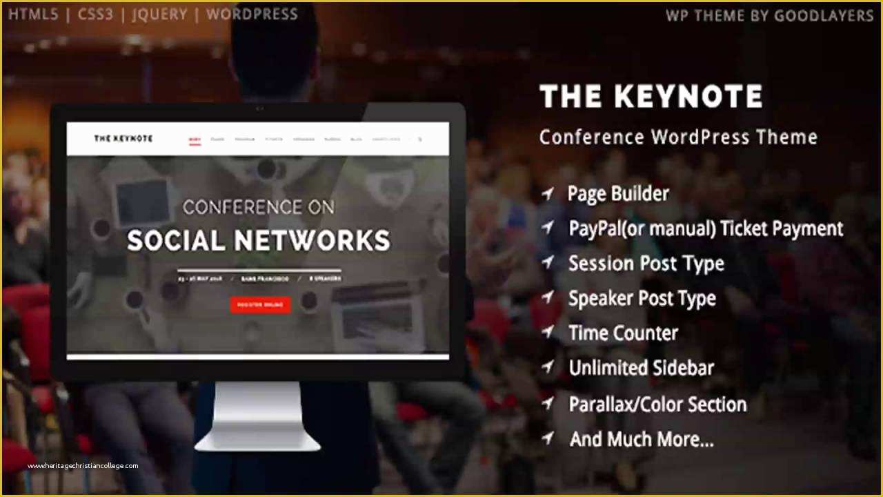 Conference Website Template Free Of the Keynote Conference event Meeting Wordpress theme