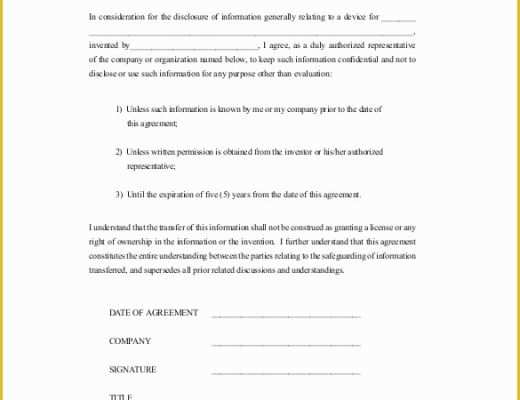 Confidentiality Agreement Template Free Of 25 Confidentiality Agreement Templates Doc Pdf