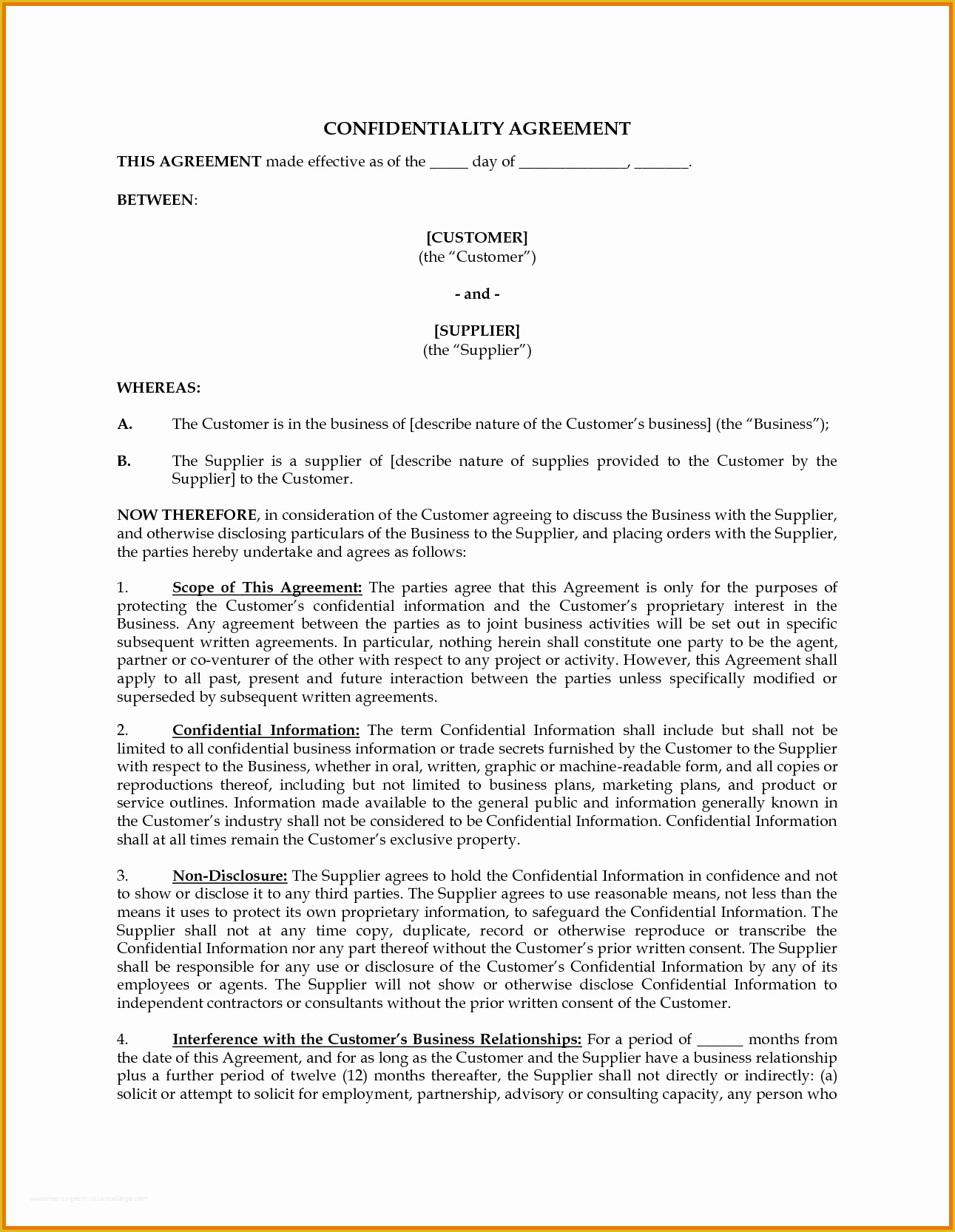 Confidentiality Agreement Template Free Of Nda Template Word Portablegasgrillweber