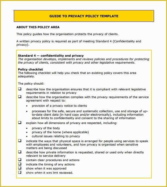 Confidentiality Policy Template Free Of 6 Sample Privacy Notice Templates to Download
