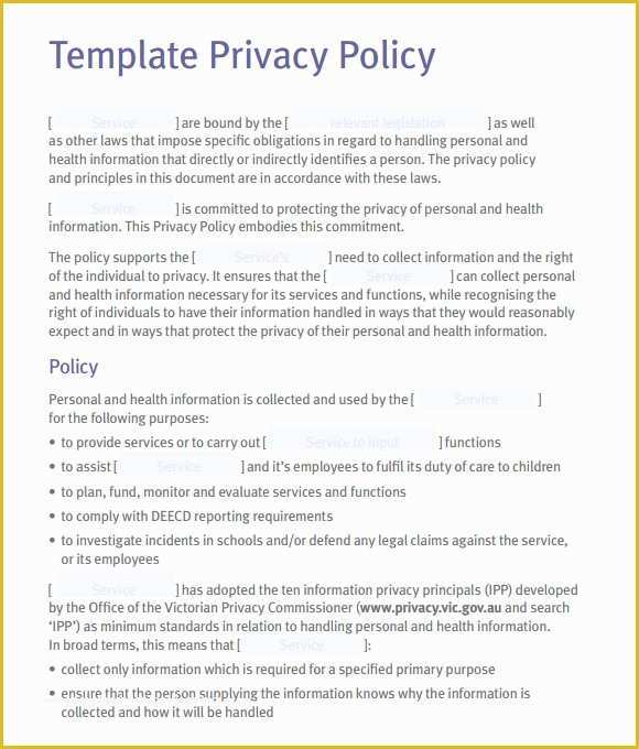 Confidentiality Policy Template Free Of 6 Sample Privacy Notice Templates to Download