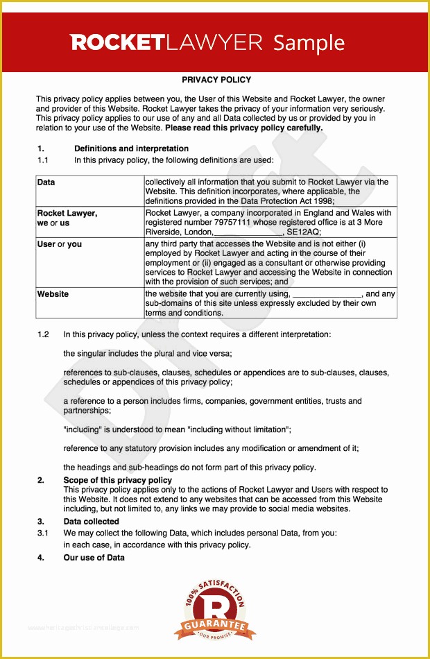 Confidentiality Policy Template Free Of Free Privacy Policy Gdpr Pliant Make A Privacy Notice