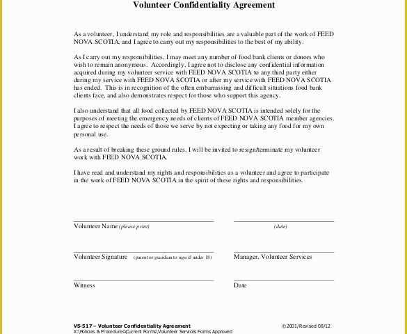 Confidentiality Template Free Of 25 Confidentiality Agreement Templates Doc Pdf