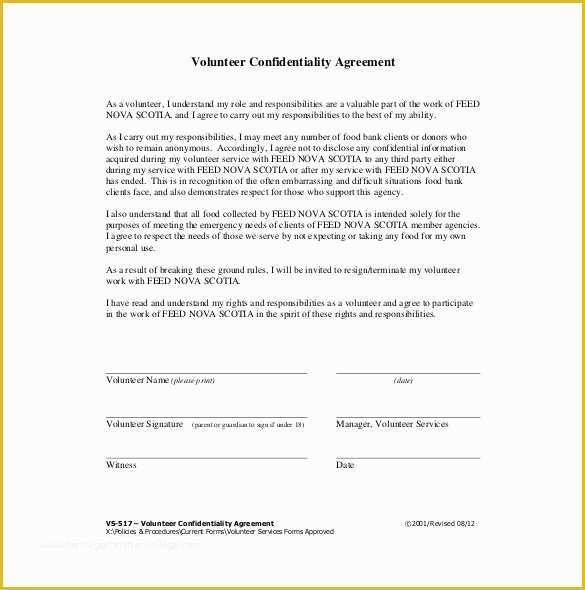 Confidentiality Template Free Of 25 Confidentiality Agreement Templates Doc Pdf