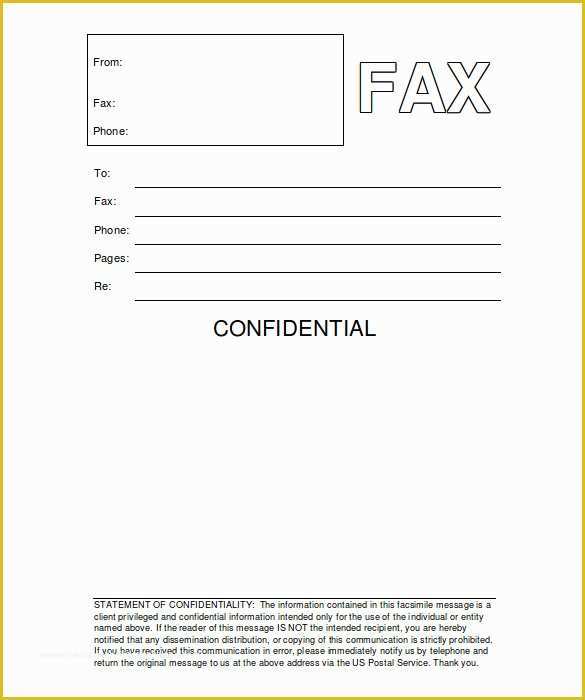 Confidentiality Template Free Of 8 Confidential Fax Cover Sheet Word Pdf