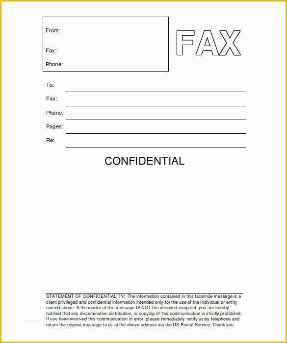 Confidentiality Template Free Of 8 Confidential Fax Cover Sheet Word Pdf