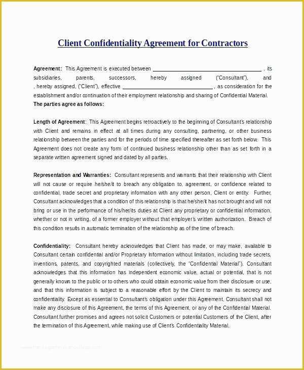 Confidentiality Template Free Of Client Confidentiality Agreement Template – Bayleys