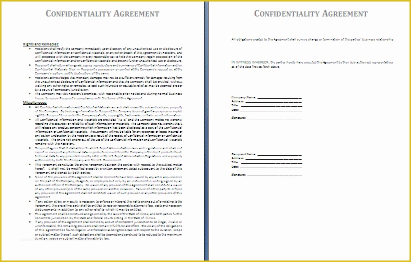 Confidentiality Template Free Of Confidentiality Agreement Template