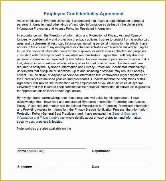 Confidentiality Template Free Of Employee Confidentiality Agreement Template Free Client