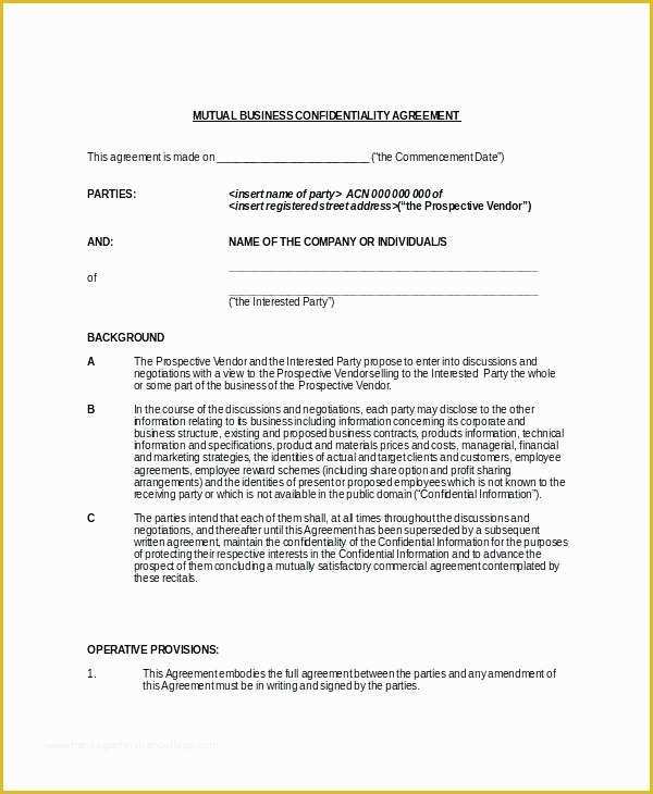 Confidentiality Template Free Of Employee Confidentiality Agreement Template Free Client