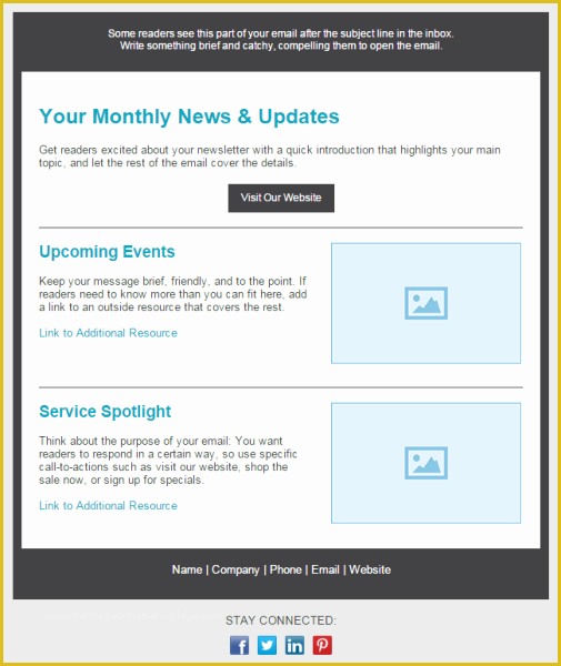 Constant Contact Newsletter Templates Free Of 14 Newsletter Designs Your Customers Will Love