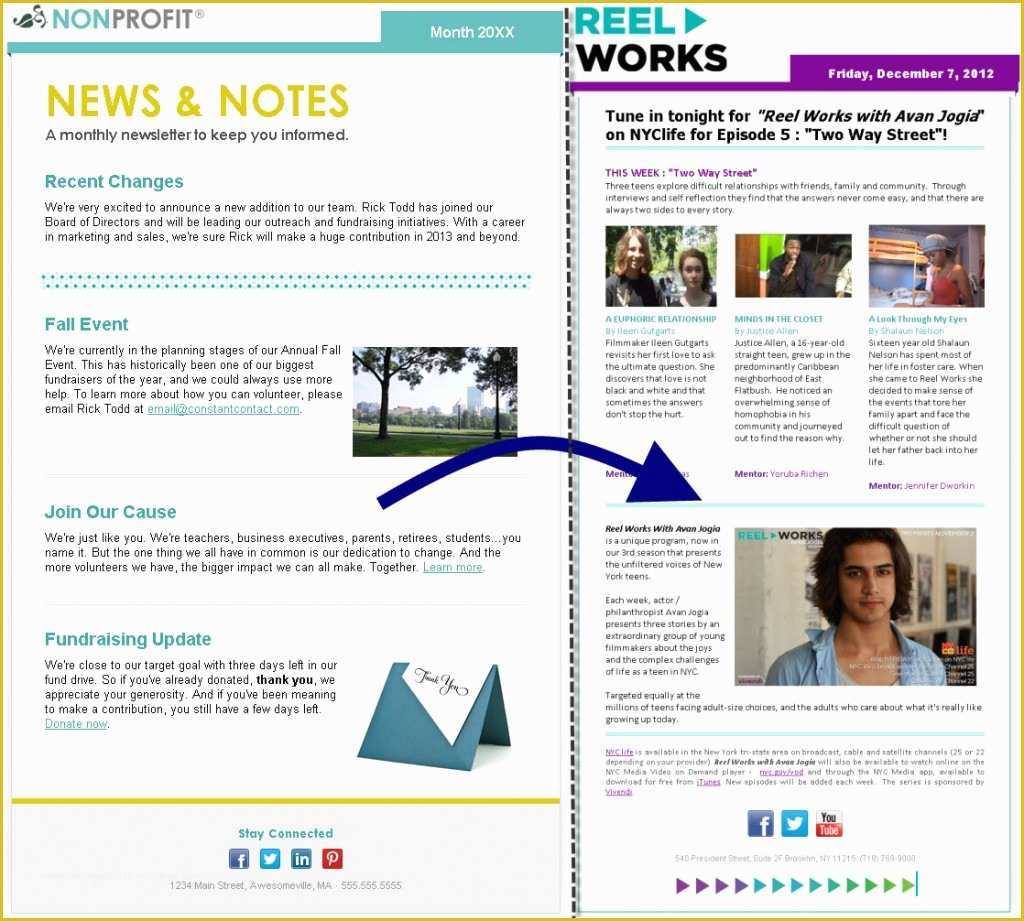 Constant Contact Newsletter Templates Free Of 3 Email Design Tips for Nonprofits