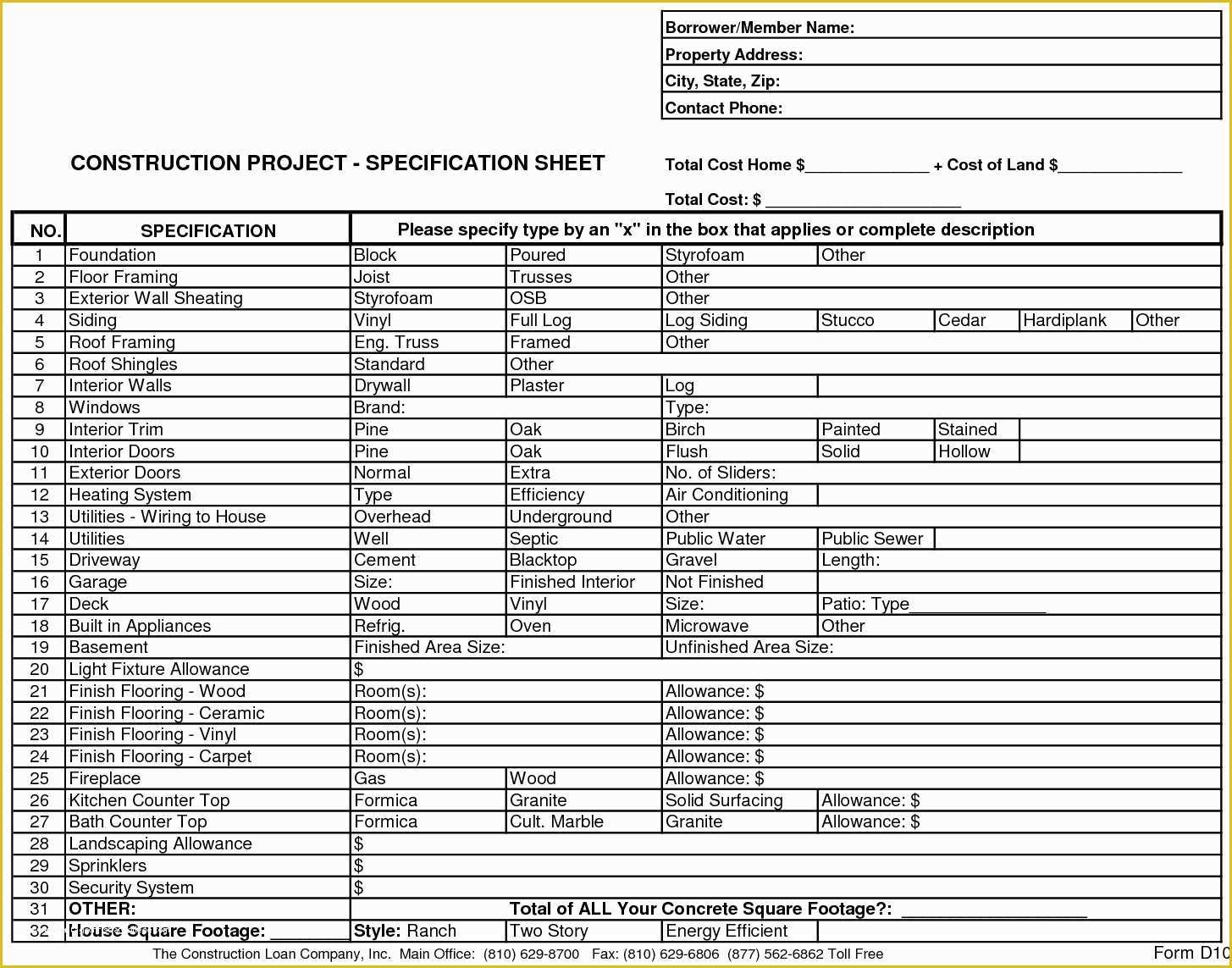Construction Bid Template Free Excel Of Construction Proposal Template Excel