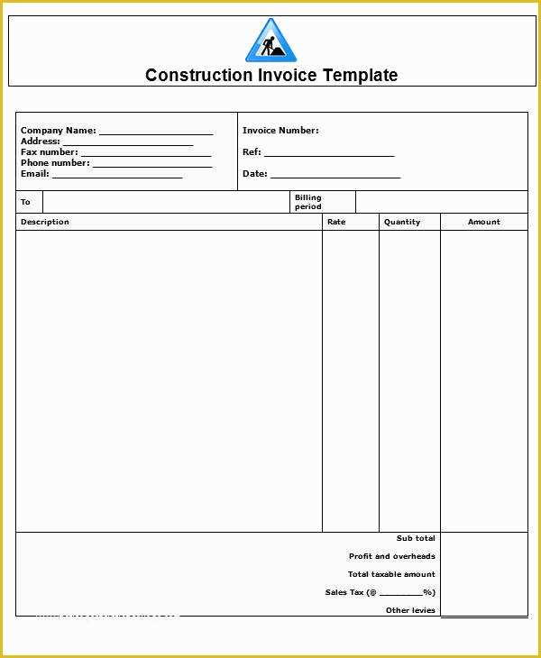 Construction Company Template Free Of 8 Construction Invoice Templates – Free Sample Example