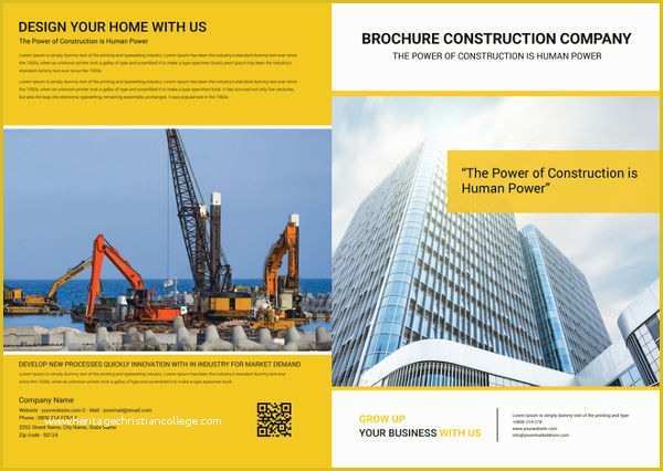 Construction Company Template Free Of Construction Pany Brochure 9 Psd Vectors Eps In