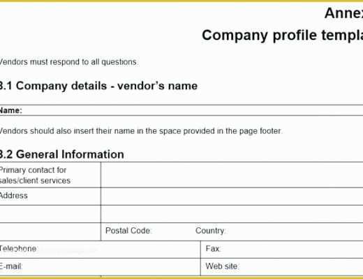 Construction Company Template Free Of Free Pany Profile Template Business format for