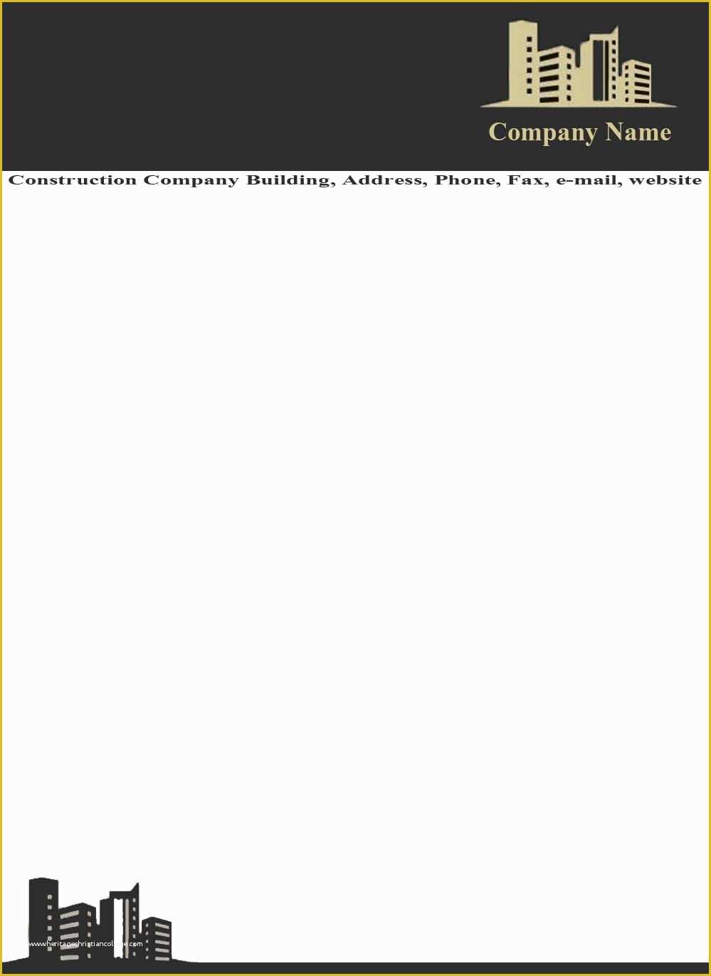 Construction Company Template Free Of Letterhead Templates Construction Pany 1837trnj