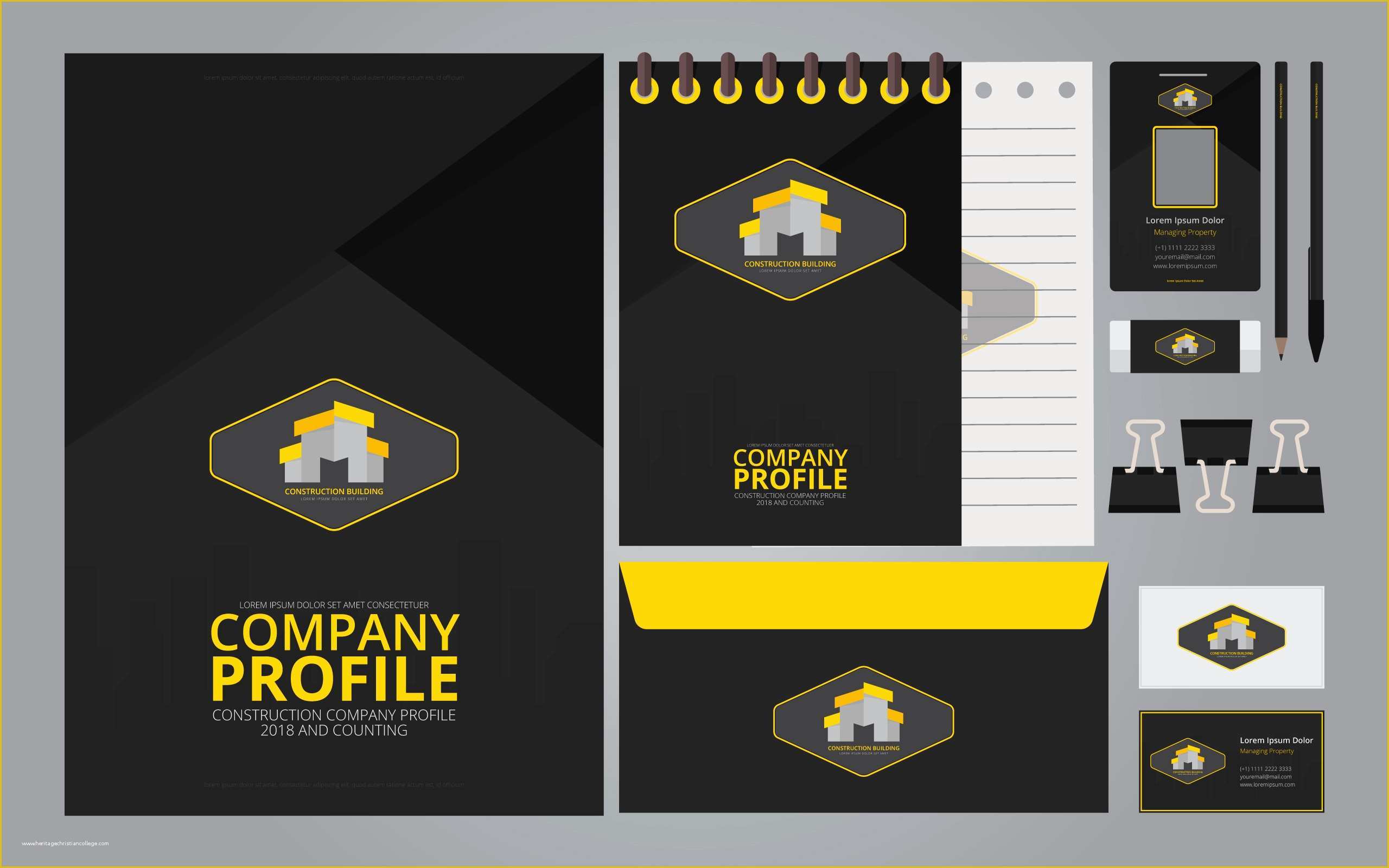 Construction Company Template Free Of Pany Profile Design 3271 Free Downloads