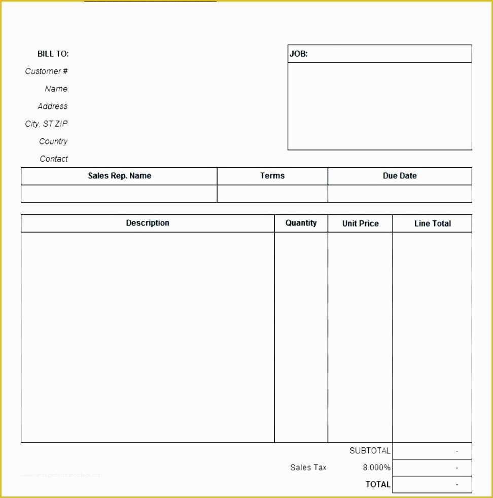 Construction Invoice Template Excel Free Of 5 Free Contractor Invoice Template In Excel