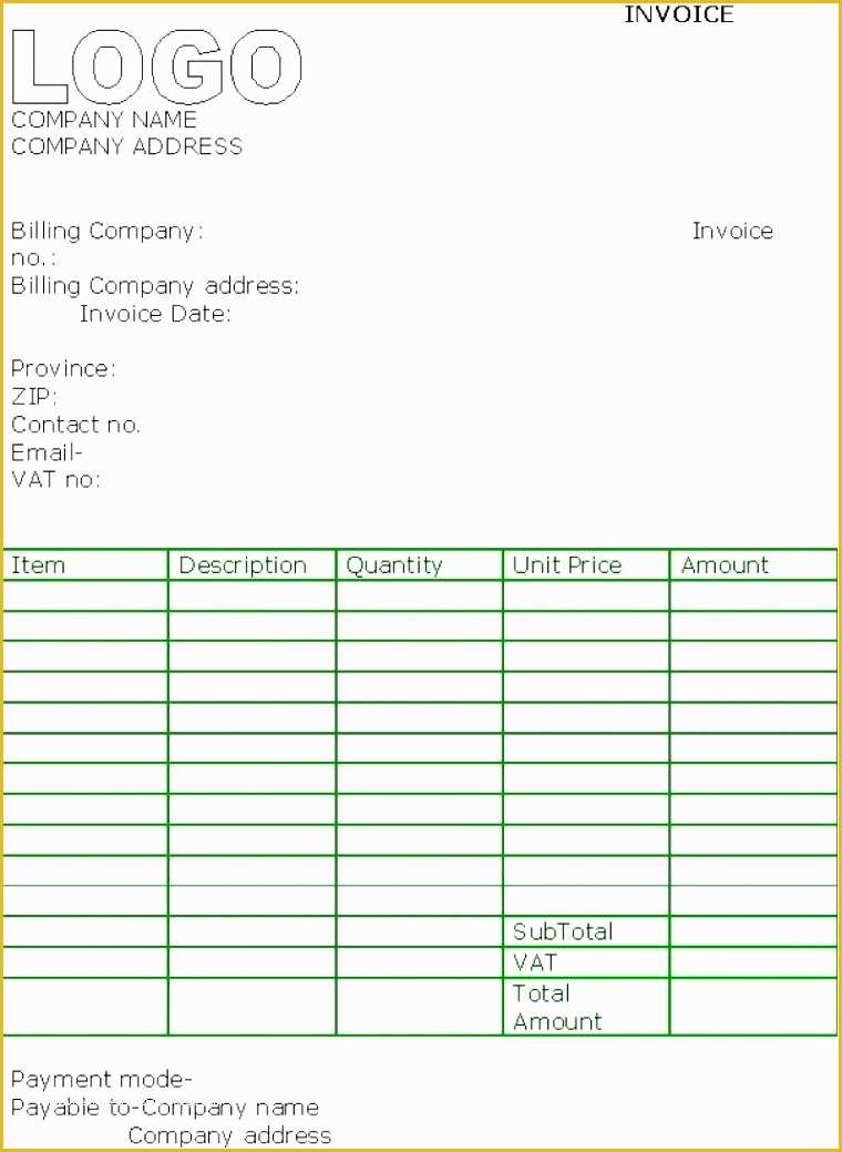 Construction Invoice Template Excel Free Of 5 Free Contractor Invoice Template In Excel