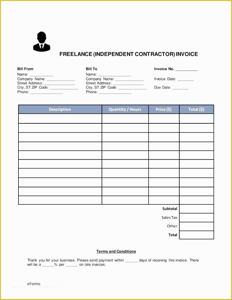 Construction Invoice Template Excel Free Of 53 Independent Contractor Invoice Template Excel