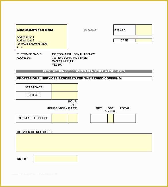 Construction Invoice Template Excel Free Of Construction Invoice Template 15 Free Word Excel Pdf