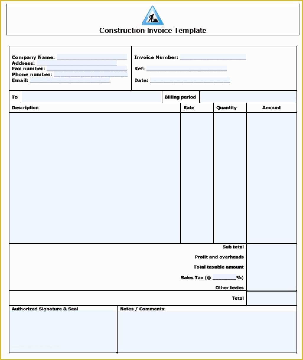 Construction Invoice Template Excel Free Of Labor Invoices Simplistic Free Construction Invoice