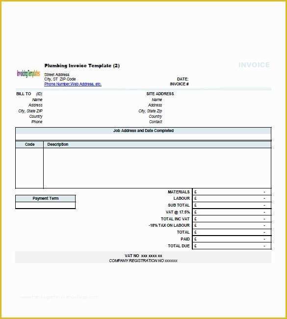 Construction Invoice Templates Free Download Of Contractor Invoice Template 8 Free Word Pdf format