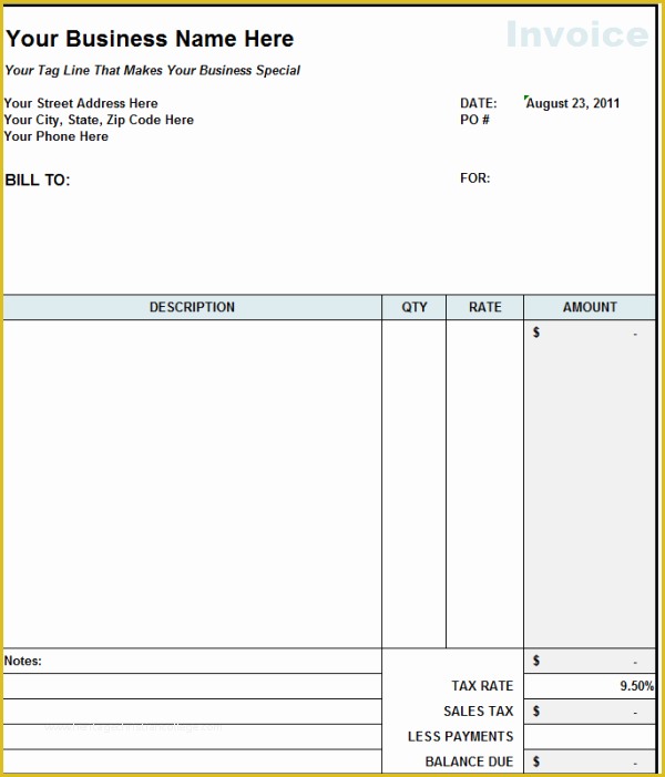 Construction Invoice Templates Free Download Of Subcontractor Invoice Template Excel