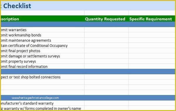 Construction Management Excel Templates Free Of by Project Management Checklist Template Excel